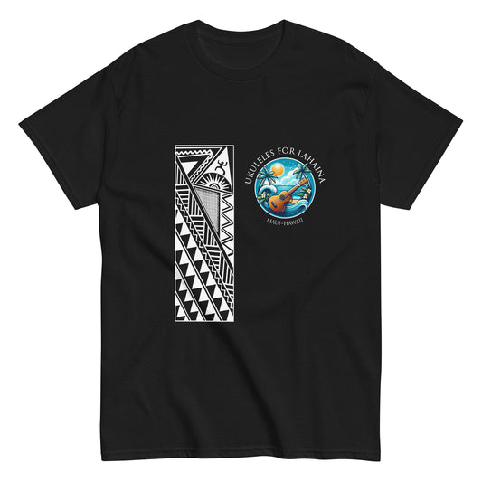 Ukuleles For Lahaina - Unisex Tee (Dark)